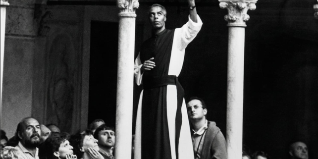 Certosa di Pavia Padre Kebreab 1.jpeg Una foto degli anni 80 durante una visita alla Certosa di Pavia